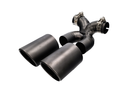 Titanium exhaust tail pipe GT4 RS style. Porsche 987.2 / 981 / 718 - 98711125831, 98711125860, 98711198130, 98111126100, 98111136100, 98111136160, 98111136161, 98111196100, 98111196101, 982251187H, 982251187N, 982251187L, 982251187R, 982251187G, 982251187J, 982251187Q - 9M82251187NPOL, 9M82251187NBLK, 9M82251187NSIL