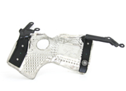 Exhaust catalytic converter heat deflector. Porsche 997.2 / 987.2 Boxster / 987.2 Cayman - 99711320830, 99711320930, 98711320930, 98711320830