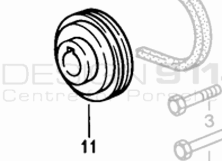 Pulley for vane type pump. Porsche 928 82-84 - 92834744108, 92834744112