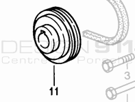 Pulley for vane type pump. Porsche 928 82-84 - 92834744108, 92834744112 Pulley for vane type pump. Porsche 928 82-84 - 92834744108, 92834744112