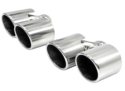 Set terminali di scarico sportivi doppi, lucidati a specchio. Porsche 997.1 / 997.2 Carrera 2/2S - CARP97ERS