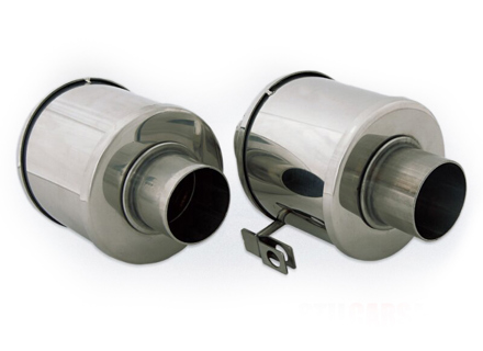 Heater flap boxes, Stainless steel - Pair. Porsche 356B / 356C - 64421102505, 64421102605 - 9230002