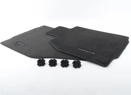 Floor Mats Set Porsche. Boxster 987 / Cayman / 997 LHD Cars SET OF 2 - 98755198408, 98704480001, 98755198404, 98704480108A43, 98704480118A43, 98704480108N43, 98704480108R43, 98704480108T23, 98704480108T43, 98704480108E23, 98704480108B23, 98704480108M23