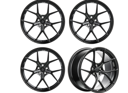 Titan 7 Forged T-S5 Split 5 Spoke Centrelock Alloy Wheel Set Machine Black 20'. Porsche 991 GT3 - TS502090052CLMB, TS502012045CLMB
