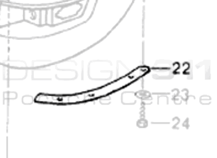 前保险杠固定条。保时捷 965 Turbo - 96550503301, 96550503401