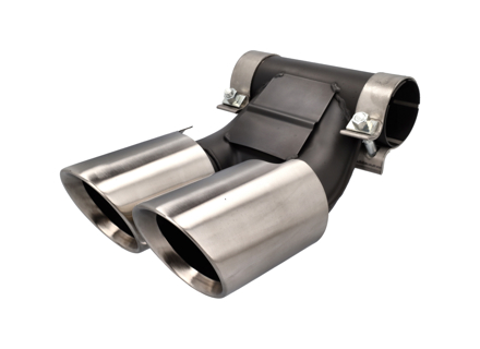 DesignTek Exhaust tail pipes brushed silver finish for Porsche 981 / 981C - 98111126100, 98111136100, 98111136160, 98111136161, 98111136162, 98111196100, 98111196101, 98111196102
