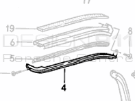 Guarnizione tetto capote Cabriolet Latrual. Porsche 944 - 94156138710, 94156138810 Guarnizione tetto capote Cabriolet Latrual. Porsche 944 - 94156138710, 94156138810