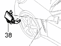 Door mirror warning light. Porsche 970 Panamera RHD - 97064140300, 97064140400 - MP00138, MP00139 Door mirror warning light. Porsche 970 Panamera RHD - 97064140300, 97064140400 - MP00138, MP00139
