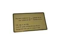 Etichetta con la pressione degli pneumatici. Porsche 928 modelli USA 1980-84 - 92800650800 - PAKRB