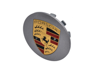 Wheel cap Silver metallic with coloured crest. Porsche 958 Cayenne / 991 / 997 / 987 - 9P1601149AM7Z, 7PP601152AM7Z, 99736130301 Wheel cap Silver metallic with coloured crest. Porsche 958 Cayenne / 991 / 997 / 987 - 9P1601149AM7Z, 7PP601152AM7Z, 99736130301
