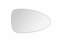 Door mirror glass (Convex), Dimmable, Right for LHD. Porsche 982 Boxster / 982 Cayman - 982857522C - ZJ-7133-R