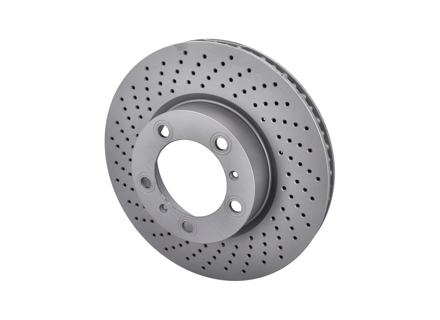 Brake disc rotor, Front. Porsche 981 Boxster 2.7L / 981C Cayman 2.7L (OE Part No 98135140101/98135140201) - 460.1589.20, 460.1590.20, 98135140101, 98135140201, 92279905, 92280005