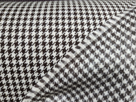 Pepita Porsche Houndstooth classic fabric, Brown / White Pepita Porsche Houndstooth classic fabric, Brown / White