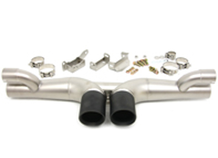 Exhaust final muffler with black chrome tailpipes Porsche 991 GT3 - DesignTek - 99711102799, 99711102790, 99711102792 - GT3, R
