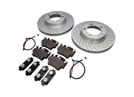 FRONT Brake Pads and Brake Disc Package. Porsche 996 1997-04 ABS - 99635140501, 99635140601, 99635294903
