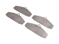 Titanium Brake Pad Heat Shields Size: E2707 (OE Part No 99635194800) - 23414, 07.B314.17, 07B31417, 99635194800 - E2707, T1857 Titanium Brake Pad Heat Shields Size: E2707 (OE Part No 99635194800) - 23414, 07.B314.17, 07B31417, 99635194800 - E2707, T1857