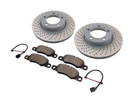 Kit plaquettes et disques de frein avant pour Porsche 981 Boxster S / Cayman S par SHW - 99735140101, 99735140201, 98135193904, 99160916500