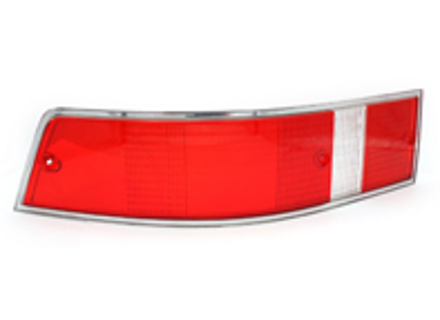 带镀铬边缘的红色后部指示灯透镜。保时捷 911 - 91163190002, 91163190003, 14868S, 14868D, 90163190504, 90163190604