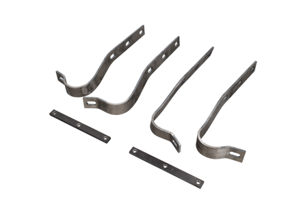 Stoßstangenhalterungssatz für hinten. Porsche 356 / 356A - 644.505.231.00, 64450523100 - JG.231.00, BP PS7813-BK