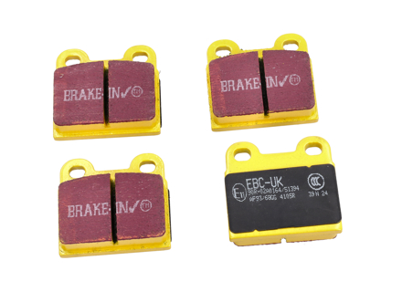 EBC GELBE Bremsbeläge 'Fast Road' hinten. Porsche 911 / 912 / 914 - 91135293901, 91135293902, 91135295004, 91135295006, 91135295007 - DP4105R