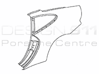 Rear 1/4 Panel Coupe Porsche 996 C2 / C4 / GT3 MKI - 99650396105GRV, 99650396205GRV Rear 1/4 Panel Coupe Porsche 996 C2 / C4 / GT3 MKI - 99650396105GRV, 99650396205GRV