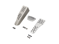 Rennline Aluminium 3-piece pedal set rubber grip. Porsche 996/997/Boxster/Cayman - P71.62.95, P716295