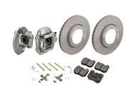 Front brake caliper, disc and brake pad kit. Porsche 924S 1986-88 - 94435142900, 94435143000, 477405083A, 477405083D, 91135104120, 94435195102, 94435195103, 94435195104, 477698155, 92835194200, 92835195100