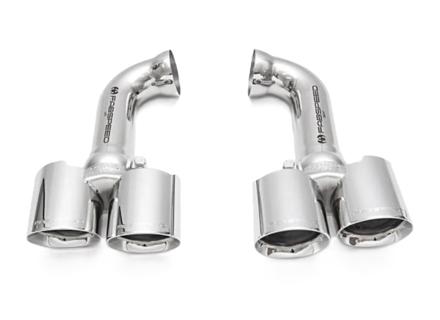 Fabspeed Deluxe Quad Tips (For PSE). Porsche 958 V6 (2011-2014) - 95804420010, 95804420008, 95811125100, 95811125200, 95804420017, 95804420018 - FS.POR.958V6.QDTC, FS.POR.958V6.QDTP, FS.POR.958V6.QDTB