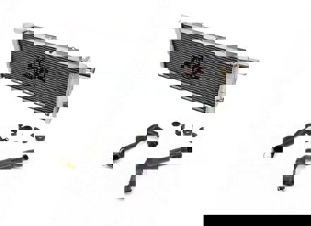 Radiatore centrale in alluminio per acqua di raffreddamento e tubi flessibili Porsche 991 GT2RS, 718 GT4, 718 SPYDER - 99110613802, 99110613801, 99110603890