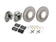 Front brake caliper, disc and brake pad kit. Porsche 924S 1986-88 - 94435142900, 94435143000, 477405083A, 477405083D, 91135104120, 94435195102, 94435195103, 94435195104, 477698155, 92835194200, 92835195100