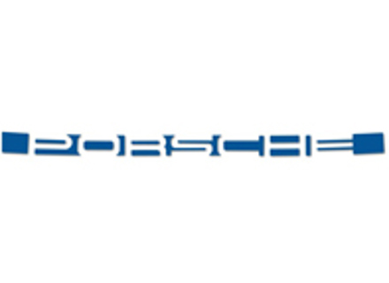Rear logo 'PORSCHE', sticker in Blue. Porsche 911 72-73 - 91155903500, 91155903503, 91155903501