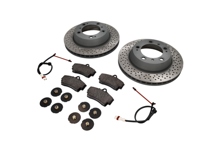 Pastiglie freno POSTERIORI e pacchetto disco freno per Porsche Boxster 986 S - 98635240301, 98735240300, 98735240301