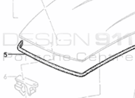 Bonnet seal. Porsche 993 Carrera / 993 Turbo - 99350464101