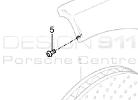 Brake disc cover plate Bolt. Porsche Carrera GT