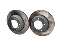 Slotted Brake disc rotor set, Rear. Porsche 996 / 997 (OE Part No 99635240104) - 99635240104, 99635240103, 909321C Slotted Brake disc rotor set, Rear. Porsche 996 / 997 (OE Part No 99635240104) - 99635240104, 99635240103, 909321C