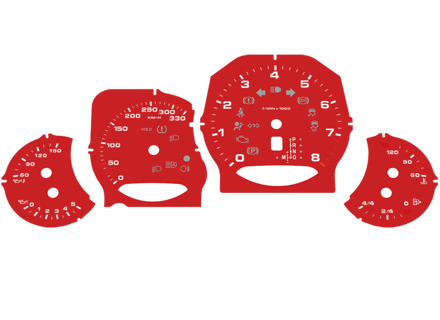 Dial face set, KMH. Porsche 970 Panamera GTS