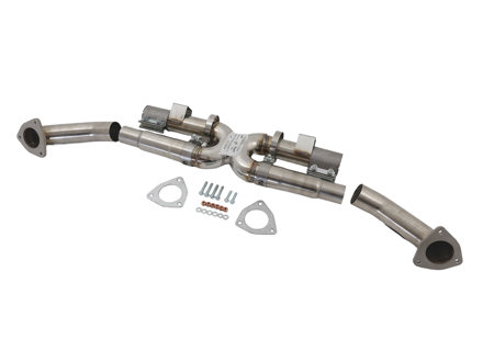 Exhaust Center Muffler Bypass X-Pipe. Porsche 991 (911) Carrera 2012>> - 99111133105, 99111133106, 99111133107, 99111133504, 99111133505, 99111133506, 99111133507, 99111133701, 99111133702, 99111133703