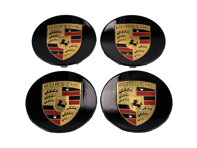 Wheel caps Black (high-gloss) with coloured Porsche Crest. Porsche 992 / Panamera - 00004460733 Wheel caps Black (high-gloss) with coloured Porsche Crest. Porsche 992 / Panamera - 00004460733
