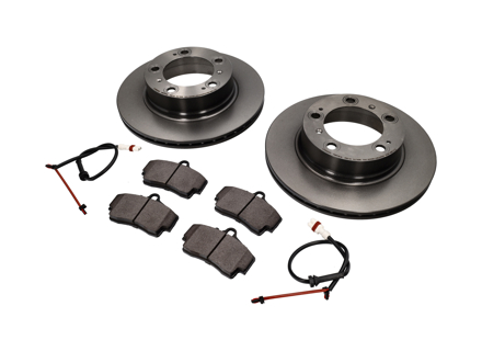 REAR Brake Pads and Brake Disc Package for Porsche Boxster 986 2.5L / 2.7L 1997-04 - 98635293911BRE, 98635293911, 98635240104BRE, 98635240104, 98661236501