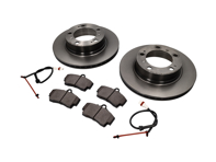 REAR Brake Pads and Brake Disc Package for Porsche Boxster 986 2.5L / 2.7L 1997-04 - 98635293911BRE, 98635293911, 98635240104BRE, 98635240104, 98661236501