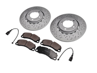 Kit de disques et plaquettes de frein avant. Porsche 718 Boxster GTS 4.0L / 718 Cayman GTS 4.0L - 9P1615301, 9P1615301J, 9P1615302, 9P1615302J