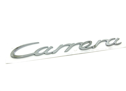Carrera - Chrome rear lid badge. Porsche 991 - 99155923101