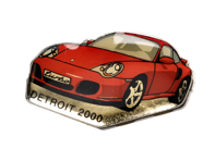 Spilla Spilla 'Porsche 996 Turbo - Detroit 2000' Rossa
