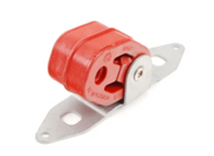 Ophangsteun middenuitlaat met rubber. Porsche 955/957 Cayenne - 95511122740, 95511122730