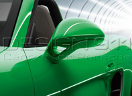 SportDesign Exterior Mirror With V-shaped Mirror Base. Porsche 981 Boxster / 981C Cayman 2013>> RHD - 98104480106, 98104480107