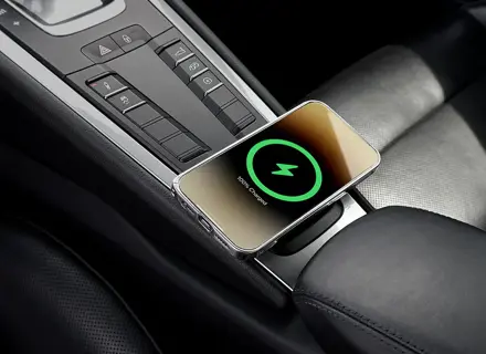 Wireless phone charger with Magsafe. Porsche 718 Boxster / Cayman - 99155314102DML, 99155314300A05