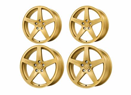 DD1 5-Bolt Alloy Wheel Set Satin Gold. Porsche 992.1 GTS - 992.25.21.R.SG, 992.25.20.F.SG