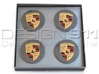 Wheel Caps with Coloured Crest for Porsche 718 Boxster / Cayman (Set of 4) - 00004460506, 00004460706 Wheel Caps with Coloured Crest for Porsche 718 Boxster / Cayman (Set of 4) - 00004460506, 00004460706