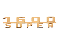 Rear badge '1600 SUPER', Gold. Porsche 356C - 64455931101 Rear badge '1600 SUPER', Gold. Porsche 356C - 64455931101