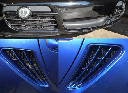 Kit rete metallica paraurti anteriore e prese d'aria laterali Porsche 987.1 Cayman